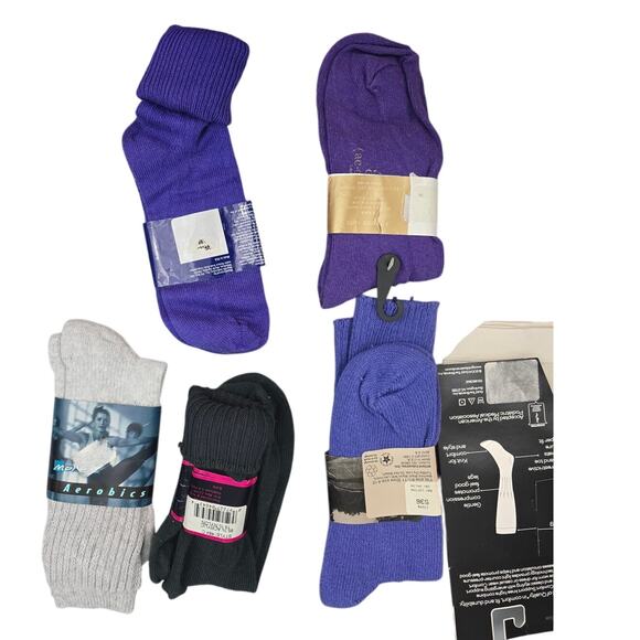 6 Pairs of Ladies‎ Vintage Socks Various Brands All 90's thru early 00's SZ 9-11 - Picture 2 of 7